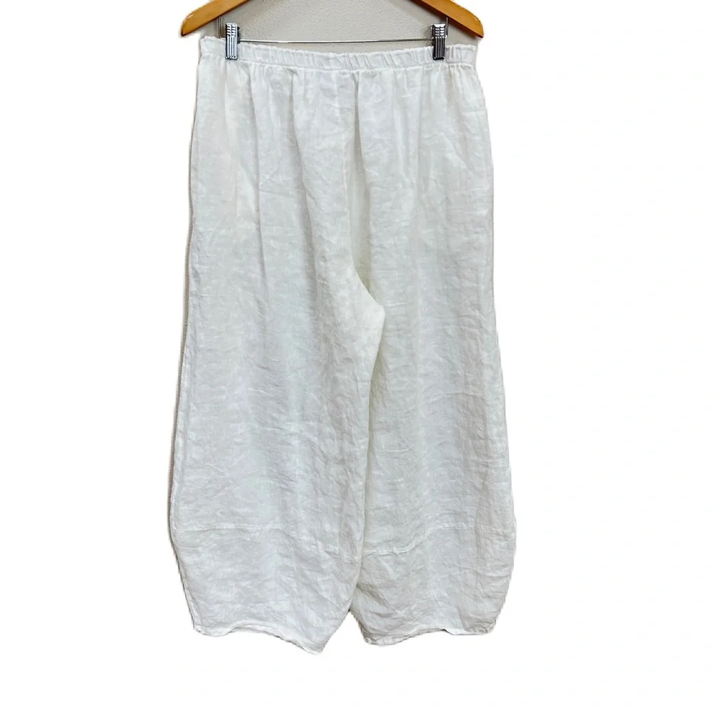 Bryn Walker Light Linen White Oliver Pant Wide‎ Leg Women’s Sz XL